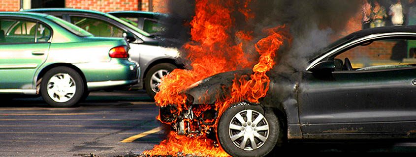 Las causas más comunes en los incendios de vehículos